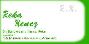 reka mencz business card